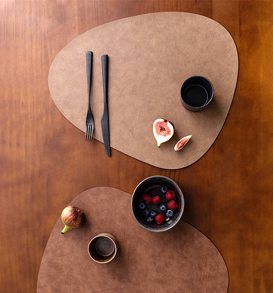 The Weeknight Supper Mat | Wipe-Clean Vegan Leather Placemats